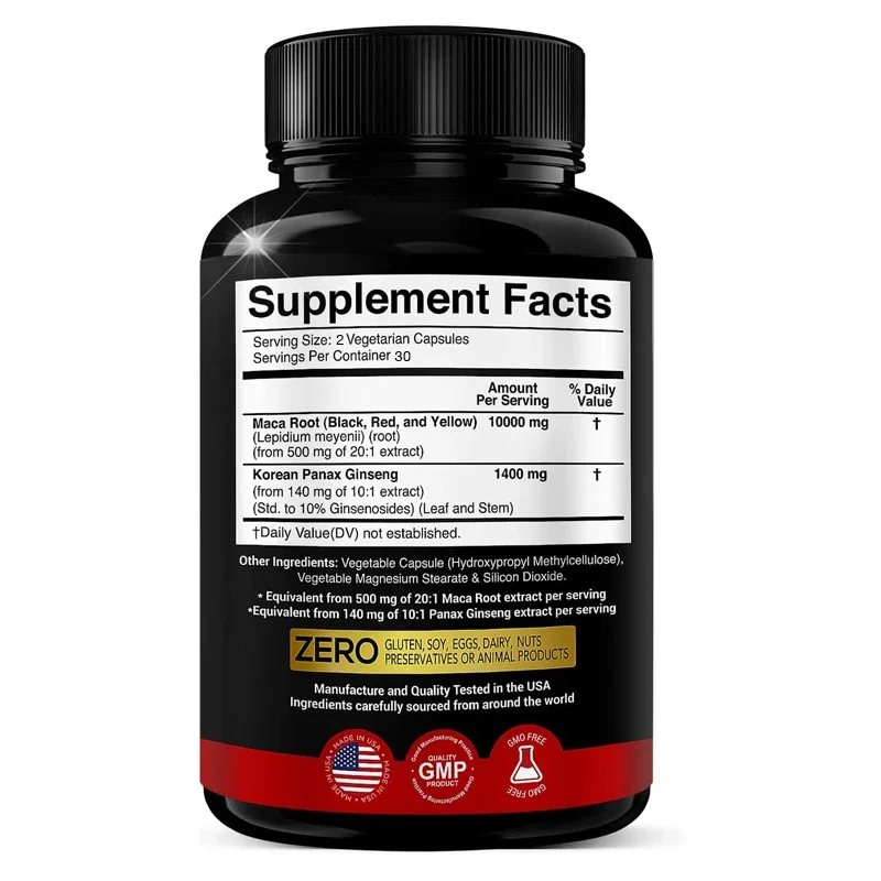 Maca Root Capsules - with Gins - Ginger Tea ulasan dan harga