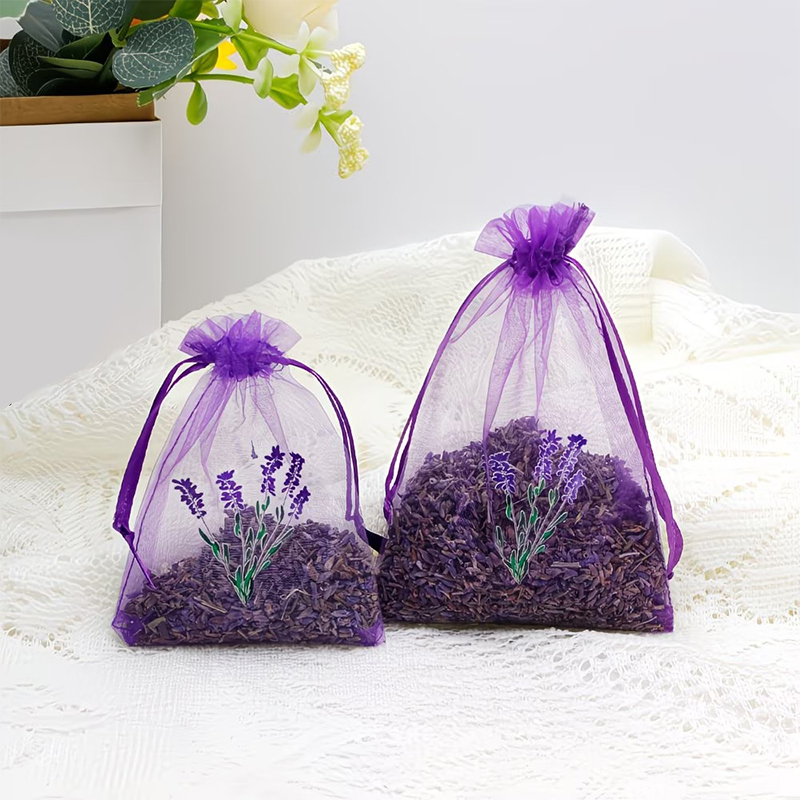 20Pcs Lavender Pattern Drawstr - Dried Herbs ulasan dan harga