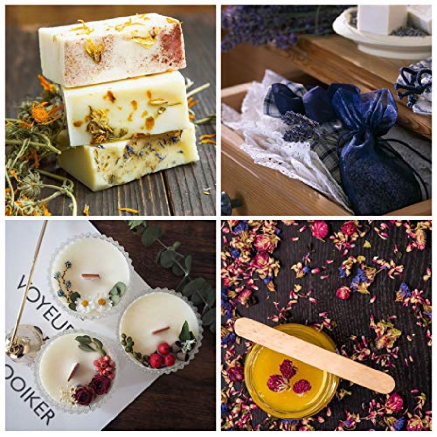 9 Bags Dried Flowers, 100% Nat - Dried Herbs ulasan dan harga