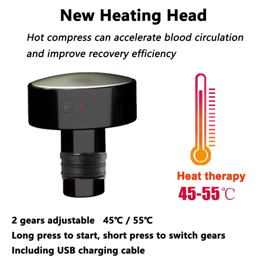 New Heat Fascia Gun Massage He - Health Wellness ulasan dan harga