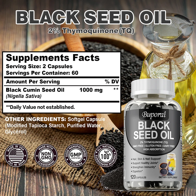 Premium Black Seed Oil 120 Cap - Herbal Supplement ulasan dan harga