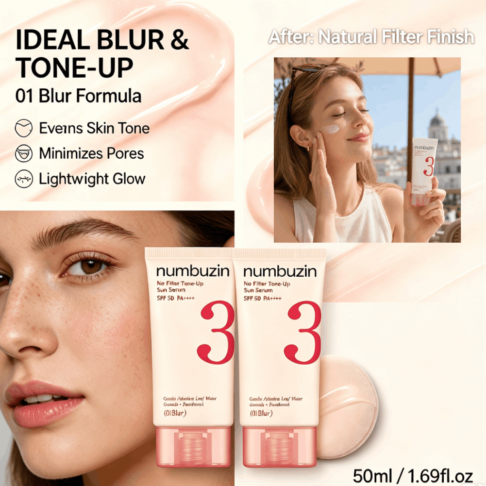 Numbuzin 3 Sun Serum SPF50+ Ce - Echinacea ulasan dan harga