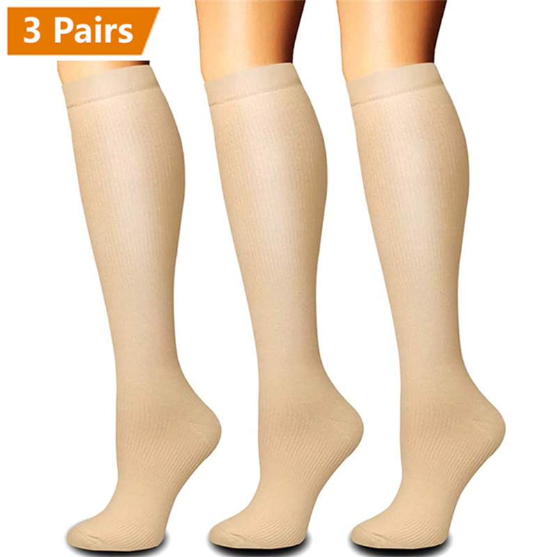 3 Pair Compression Socks Knee  - Echinacea ulasan dan harga