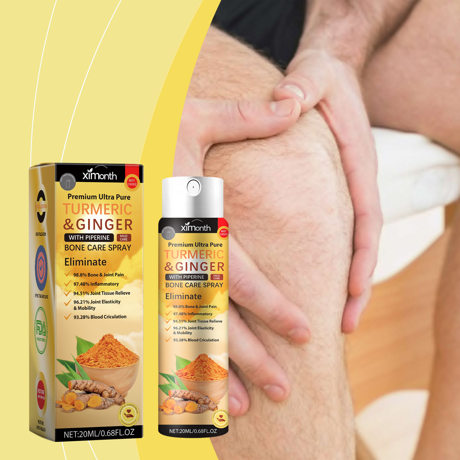 Turmeric Joint Soothing Spray, - Turmeric ulasan dan harga