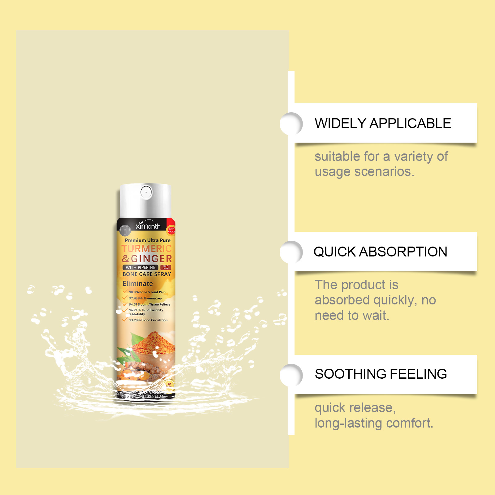 Turmeric Joint Soothing Spray, - Turmeric ulasan dan harga